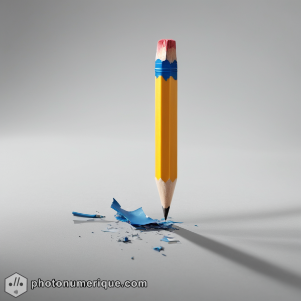 A hyperrealistic image of a broken, unsharpened pencil.