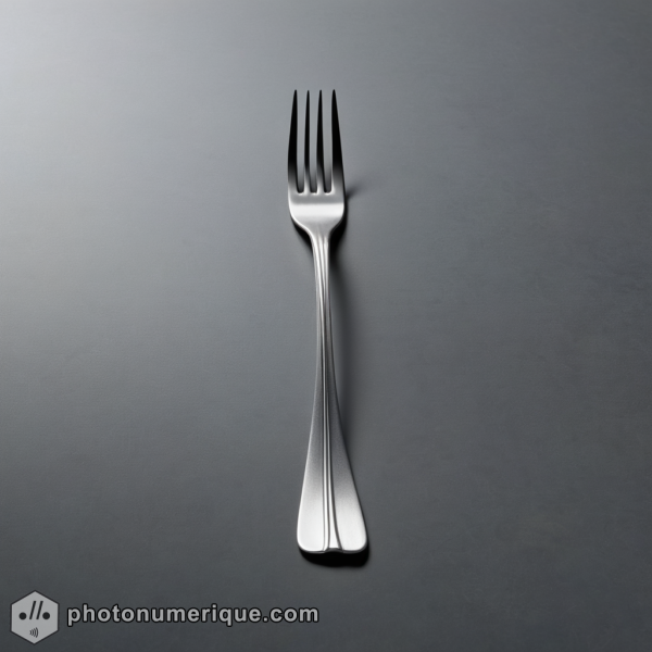 a hyperrealistic image of a bent, disposable plastic fork.