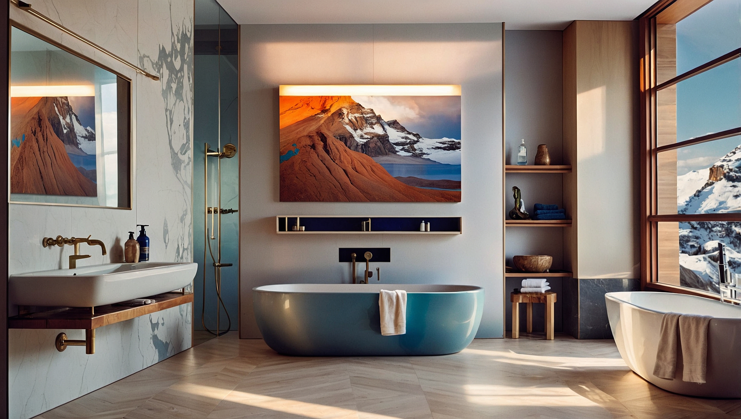 Elevate your bathroom with artworks that complement the tranquility and relaxation this space offers