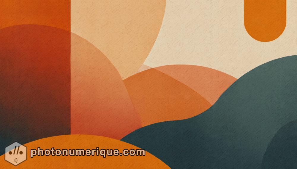 Cozy geometric abstraction in warm tones, perfect for creating a comfortable ambiance.