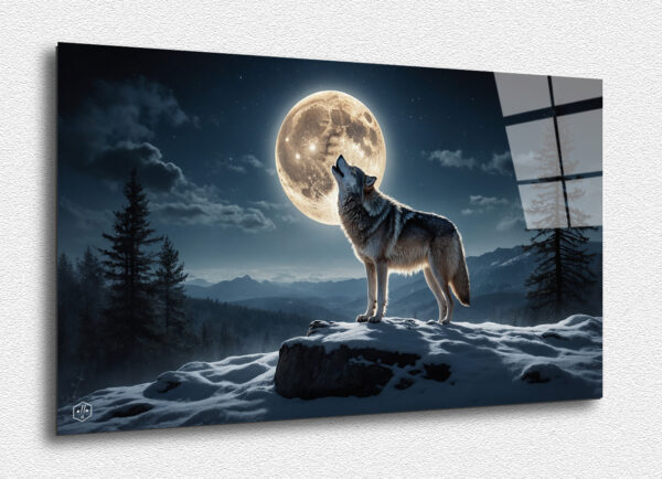 Noble Wolf in the Moonlight