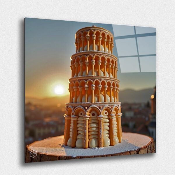 The Leaning Tower of Pisa Made of Cannoli